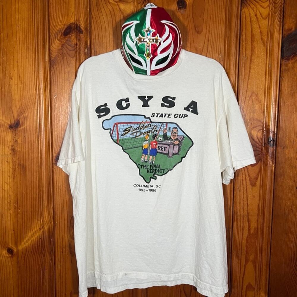 Adidas L Vintage SCYSA State Cup Soccer T-Shirt White